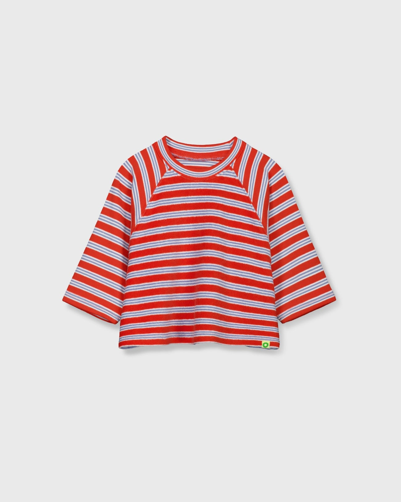 Terry Raglan Top | matchstick stripe