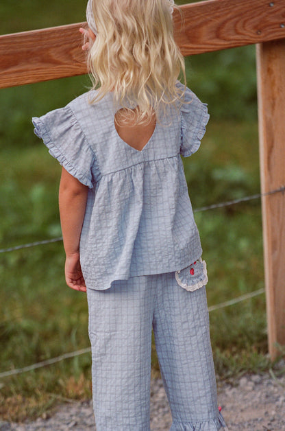Daisy Blouse | Sky Check