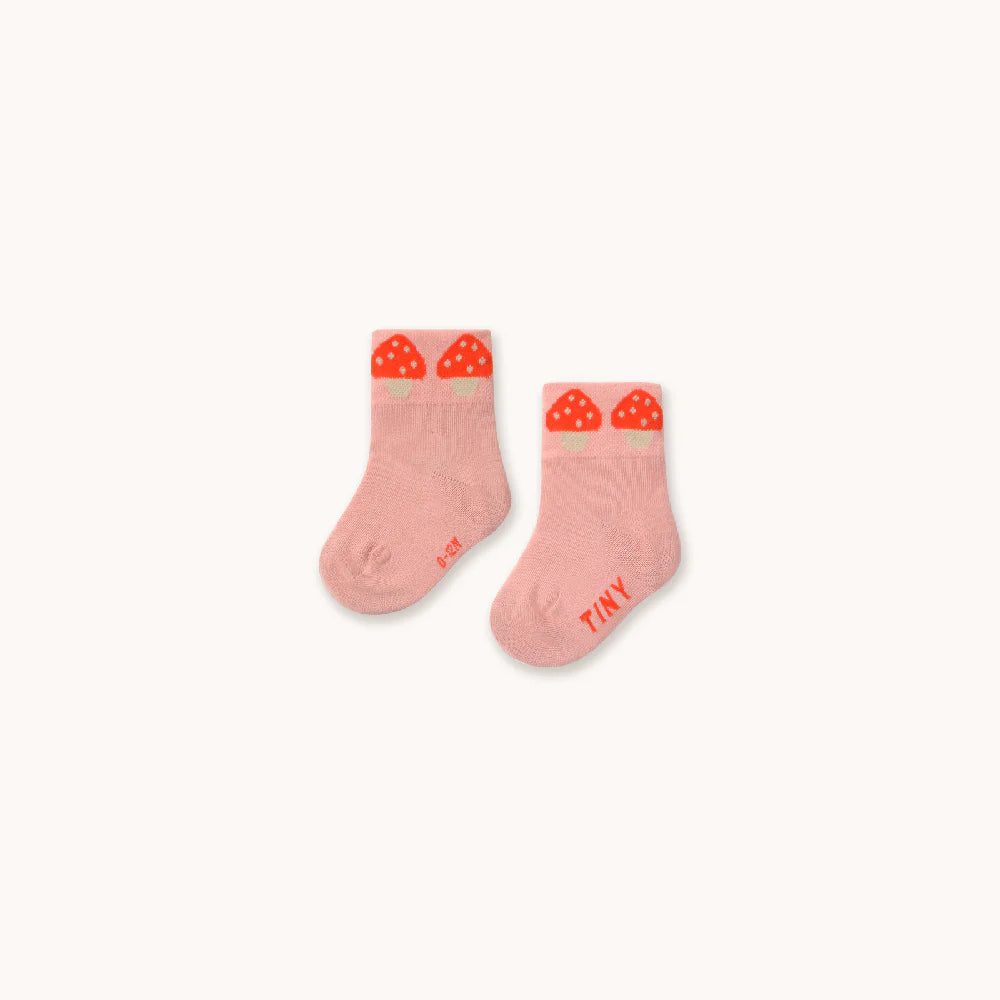 Mushrooms Quarter Baby Socks | Wild Rose