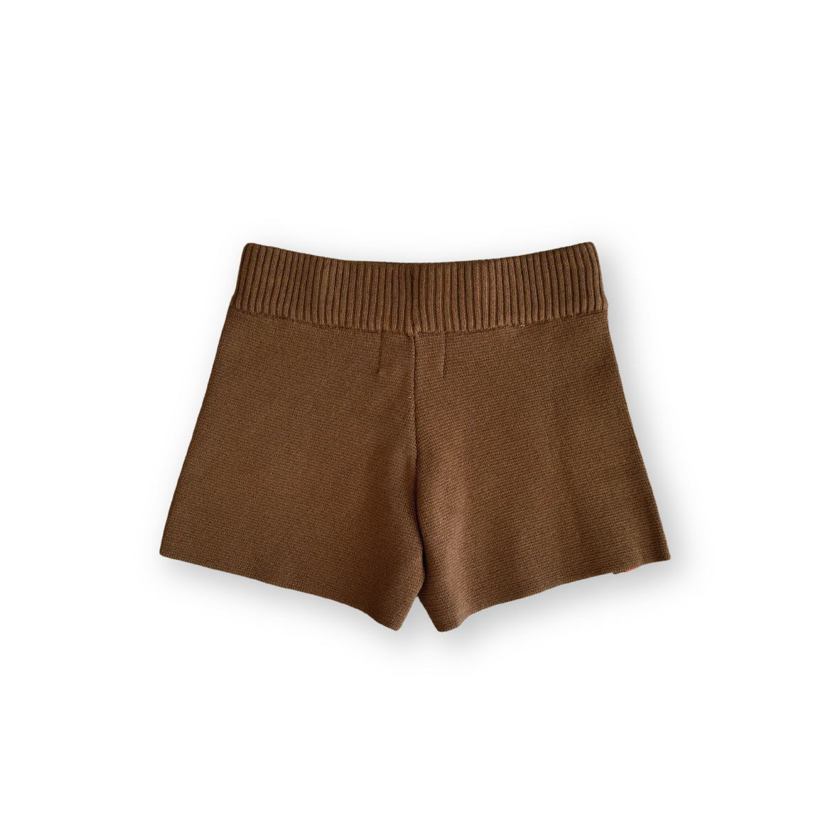 Organic milano knit shorts | brownie
