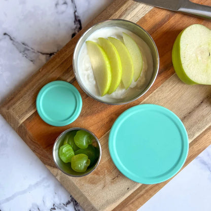 Stainless steel snack pots | mint