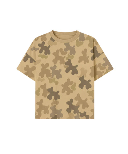Oversized tee | dog balloon camo