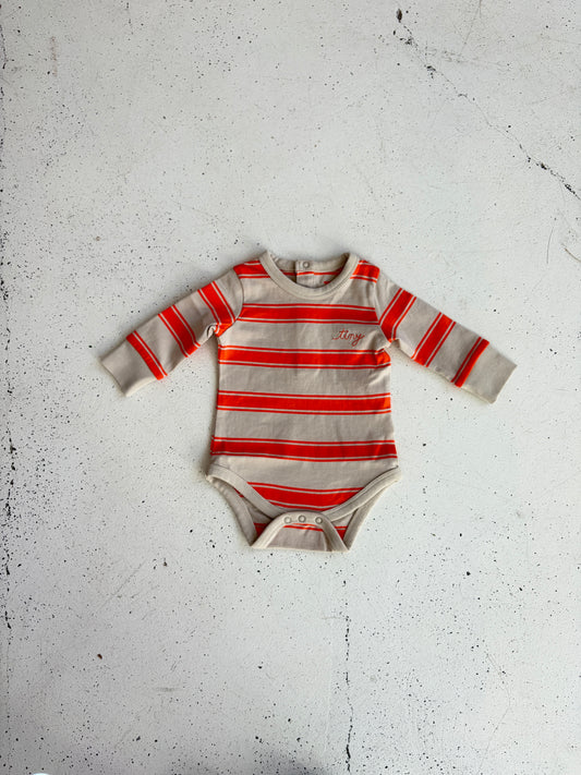 Retro Stripes Bodysuit | summer red