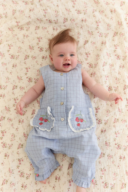 Charlotte Romper | Sky Gingham
