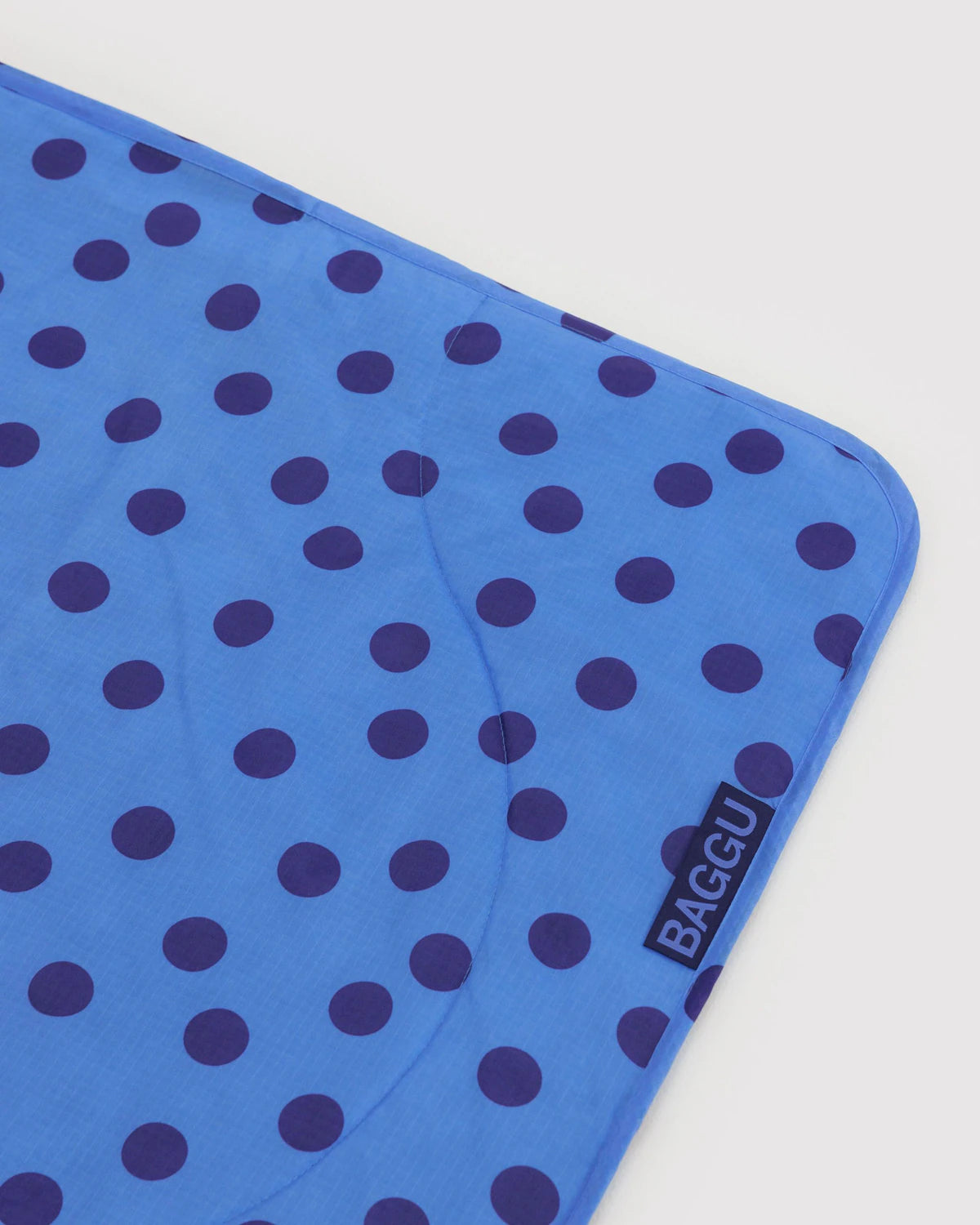 Puffy picnic blanket | Blue Polka Dot