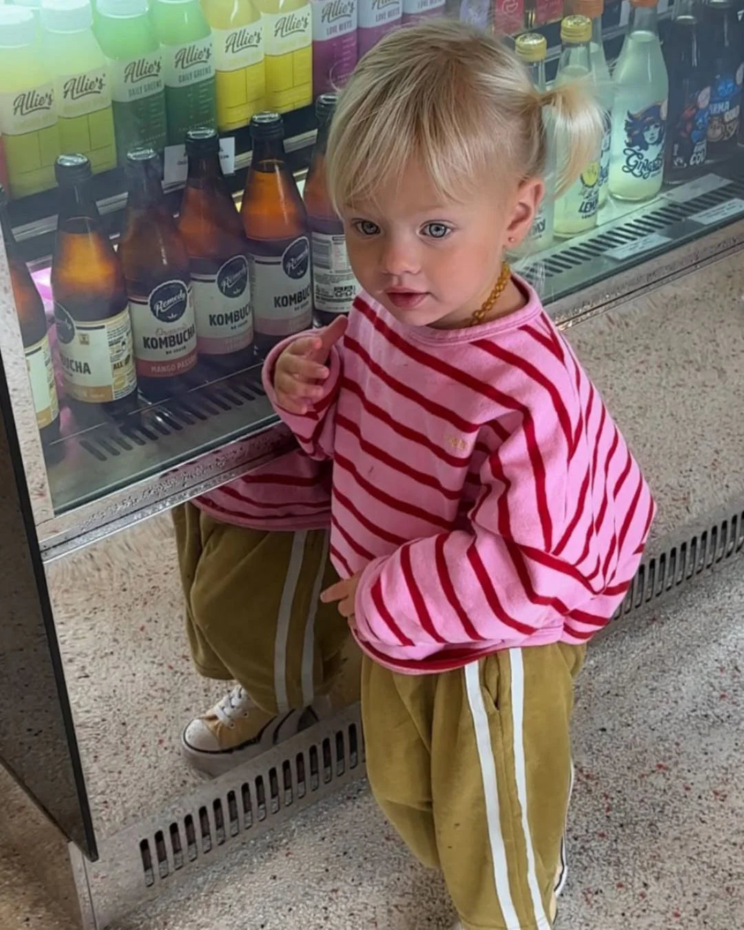 Row Row pullover | rose stripe