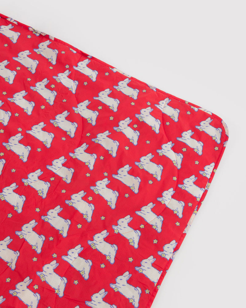 Puffy picnic blanket | bunnies