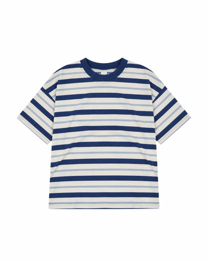 OVERSIZED TEE | TRIPLE BLUE RETRO STRIPE