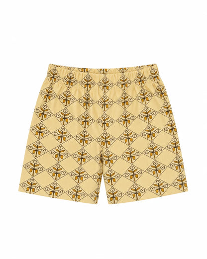 RELAXED ELASTIC SHORT | YELLOW VINTAGE FLORAL