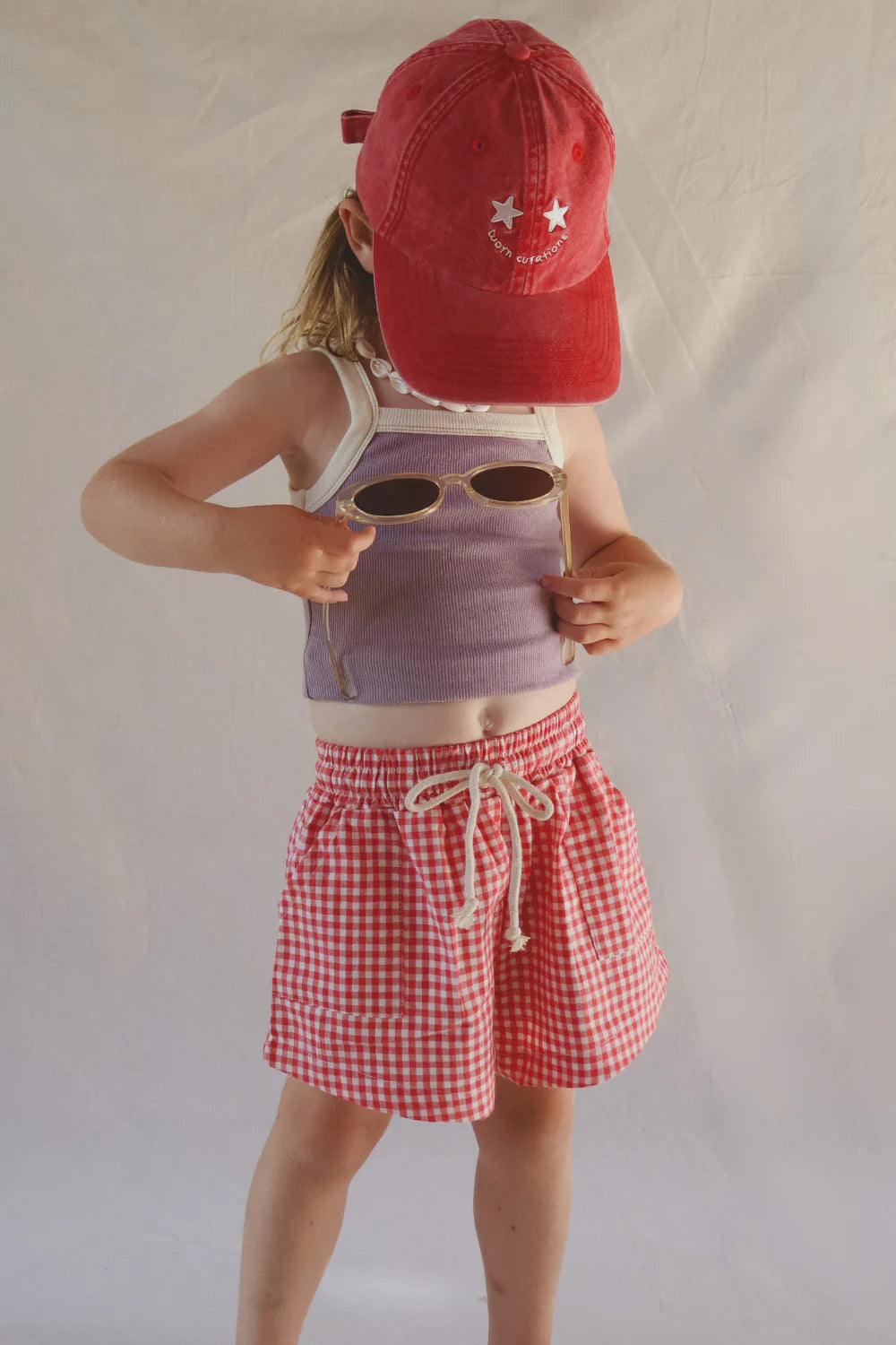 Checky pocket shorts | chilli