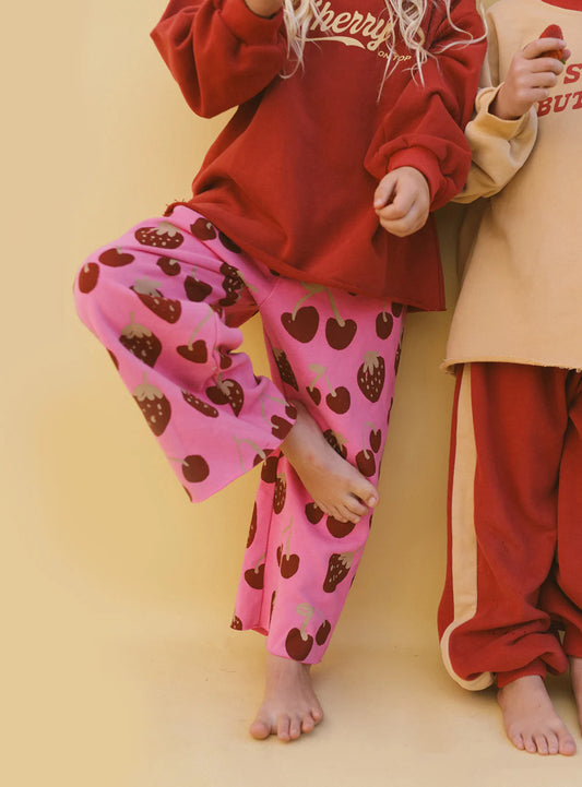 Cherry on bottom tracky pants *PRE ORDER*