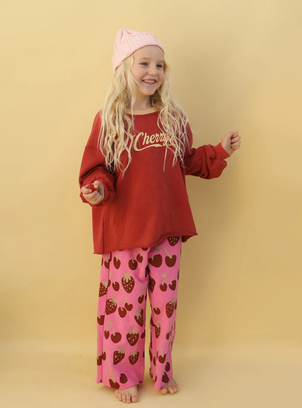 Cherry on bottom tracky pants *PRE ORDER*
