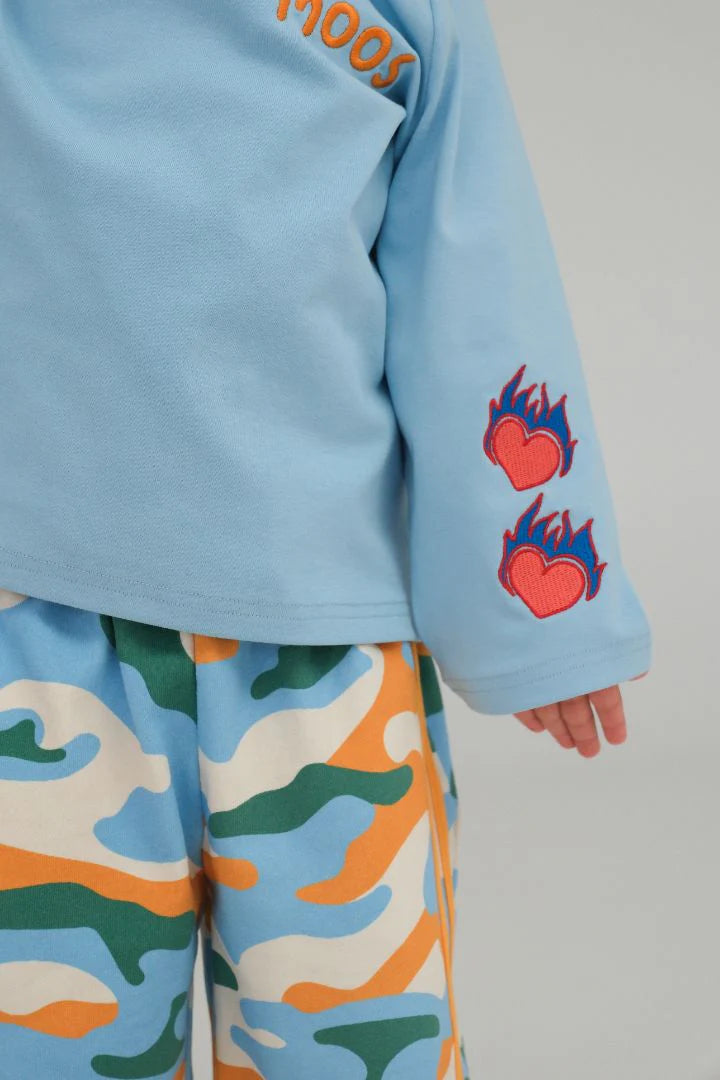 Camo track pant | Blue