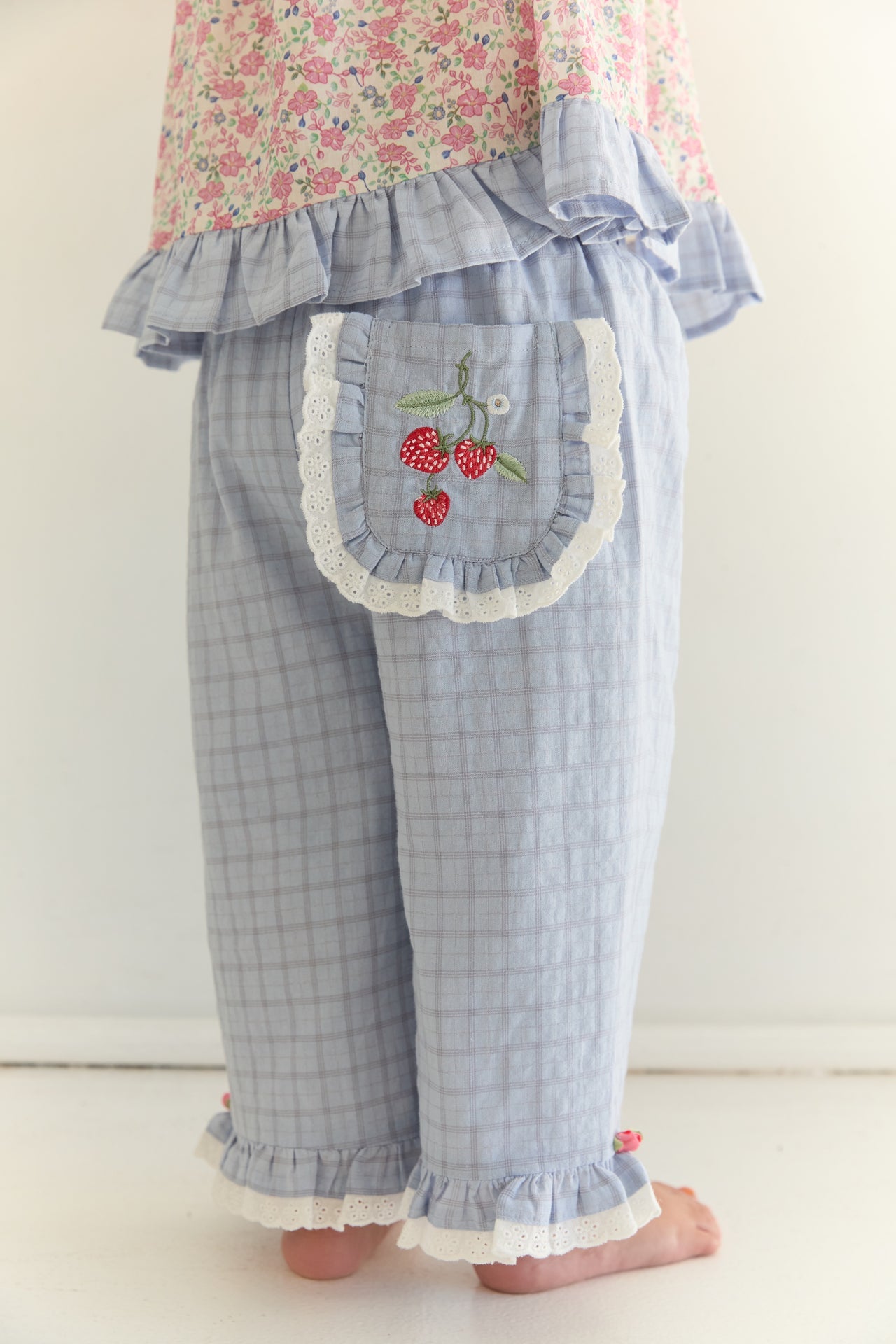 Dora Pant | Sky Gingham