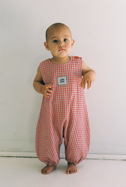 Avery Romper | red check