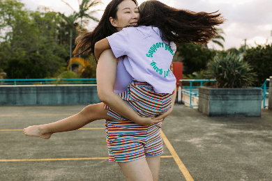 Tutti Fruiti Stripe Terry Shorts