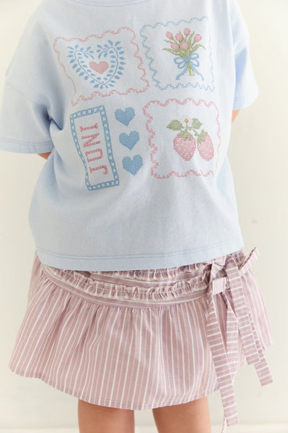Patchwork Tee | Sky