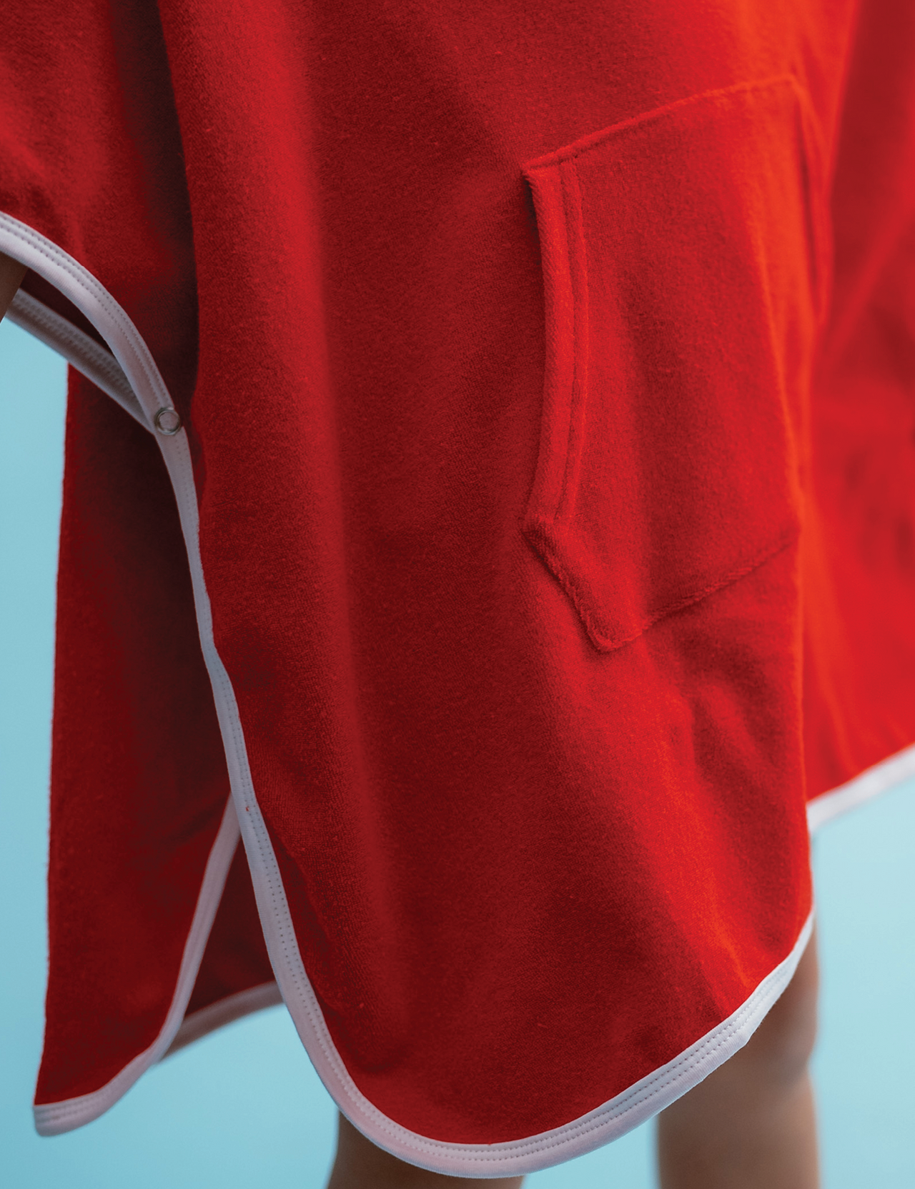 Terry poncho | tomato