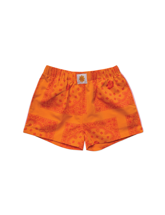 Paisley shorties | tangerine