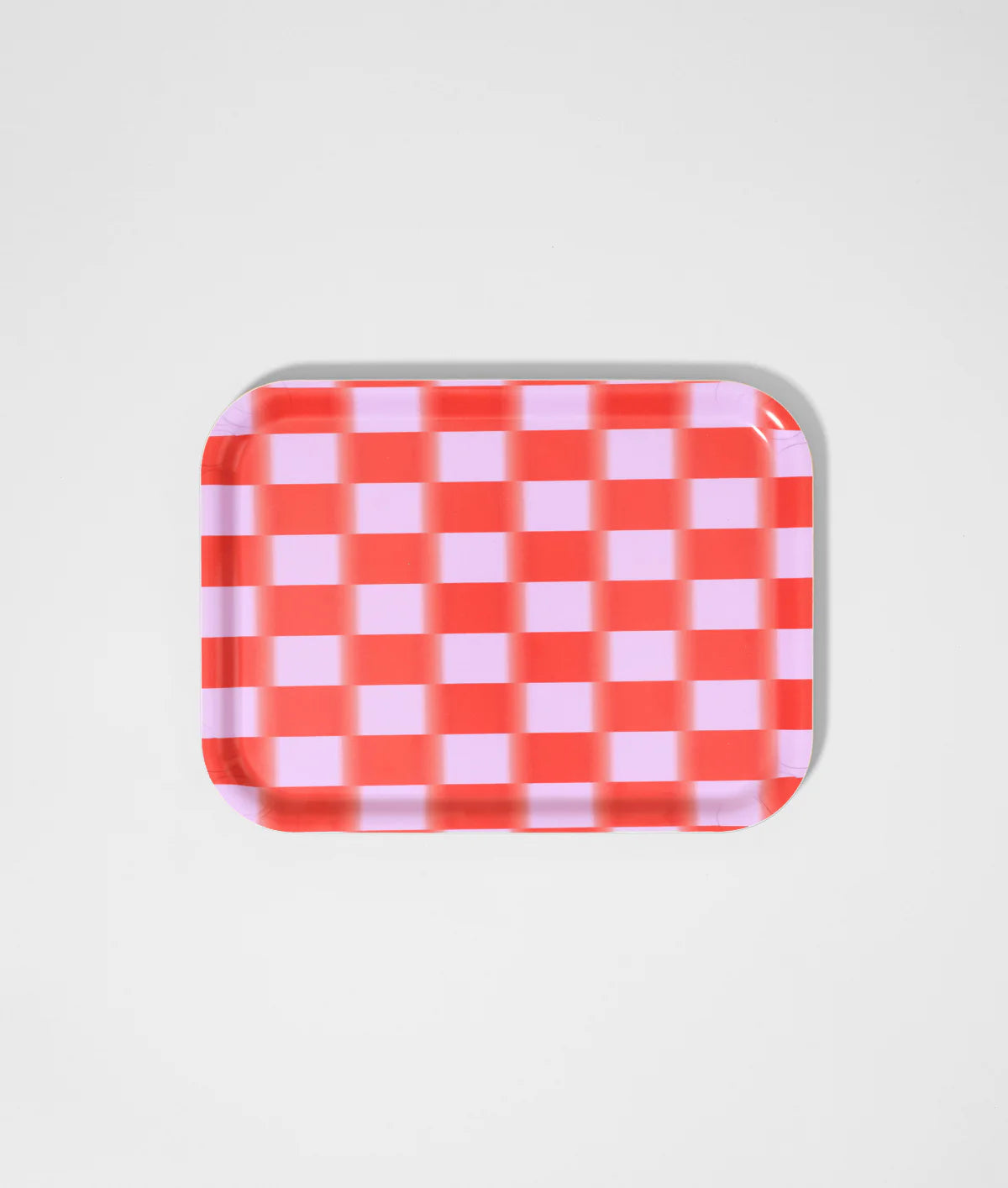 Red Gradient Check Small Rectangle Tray