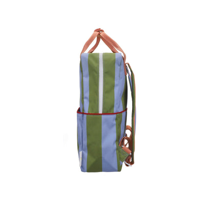 backpack large | stripes | tickling grass + cloud blue
