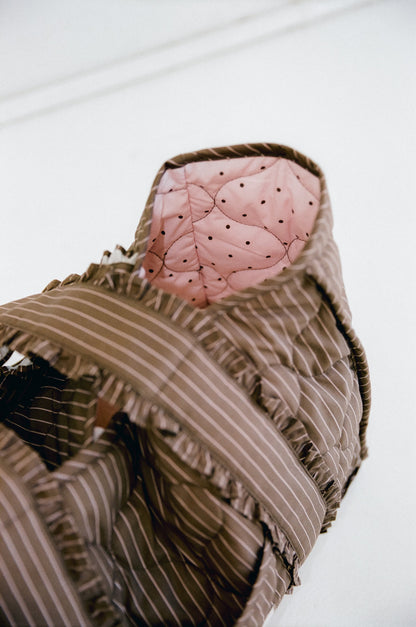 The Everything Bag | Cocoa Pinstripe