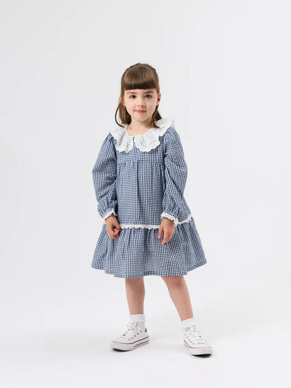 Gingham Collared Dress