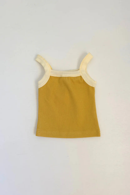 Duo ribbed singlet | honey