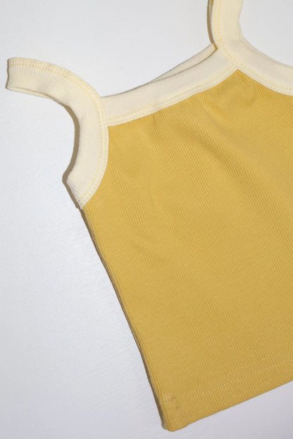 Duo ribbed singlet | honey