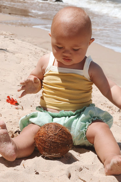 Duo ribbed singlet | honey