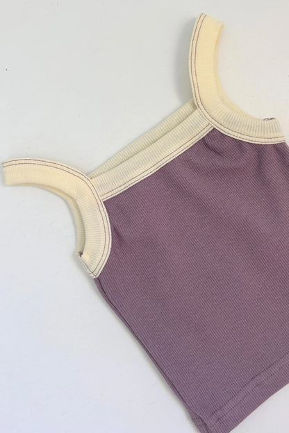 Duo ribbed singlet | lavender