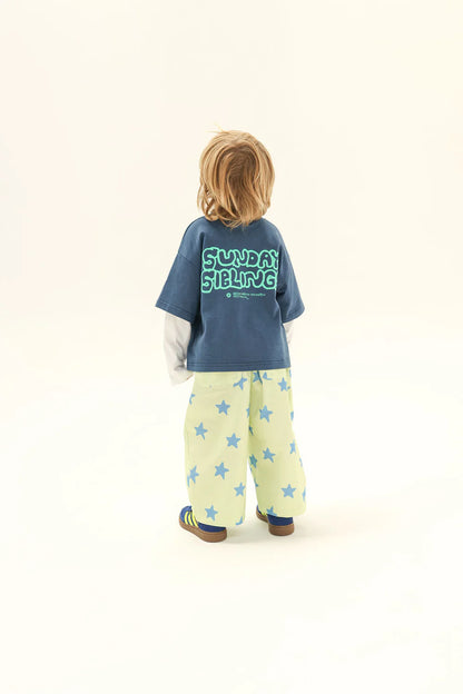 Dusty Star Pants | Lime & Blue