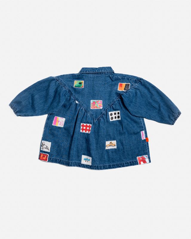 Denim Smock Dress | Stamps