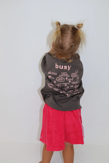 Busy tee | charcoal