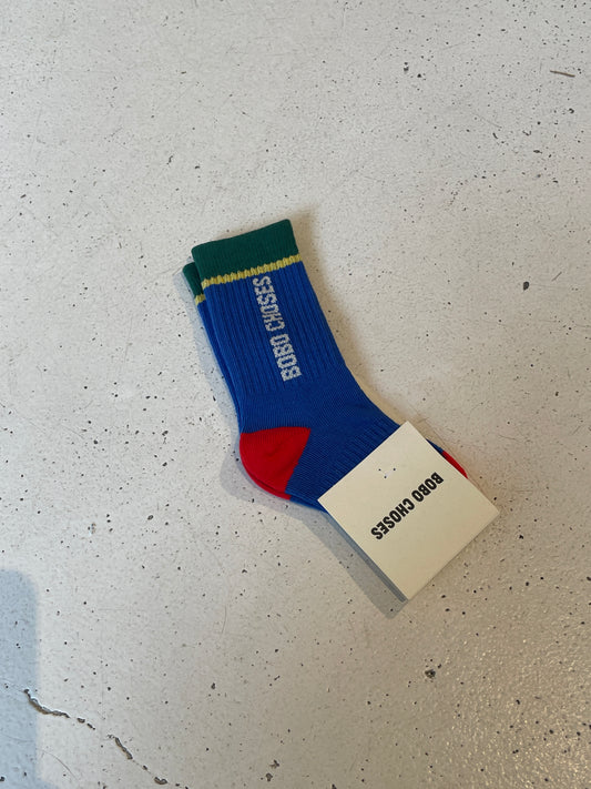 Bobo Choses color block long blue socks | kids