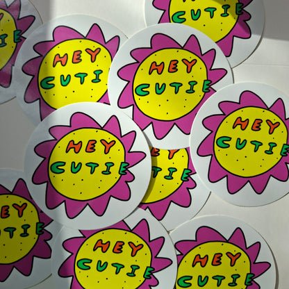 Hey Cutie Sticker