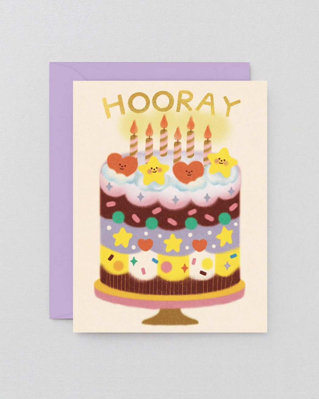 Hooray Happy Birthday Cake Card