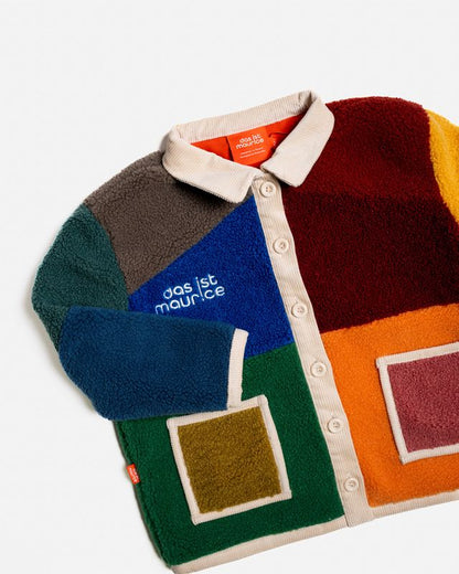 Boucle Coat | Colour Block
