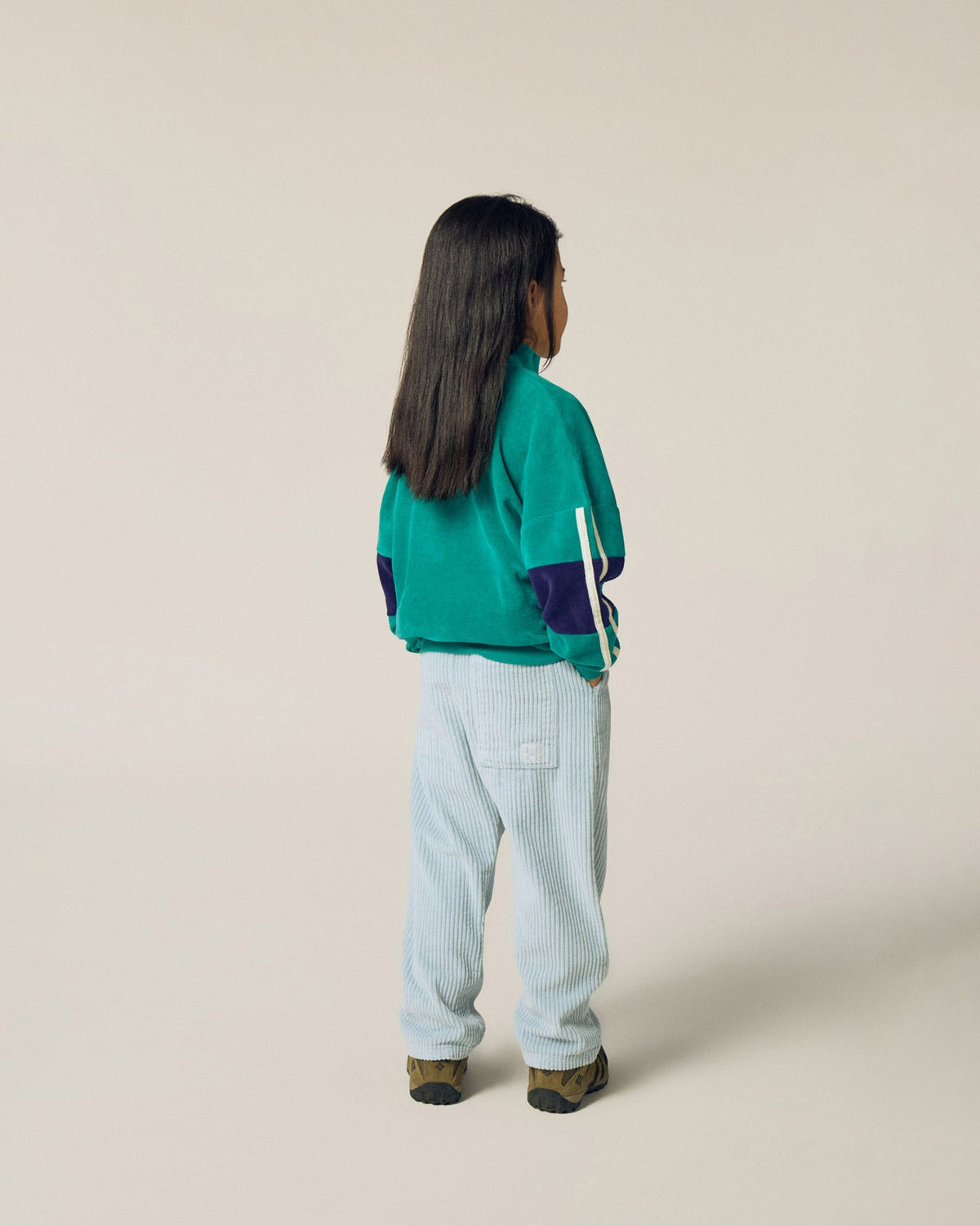 Green Color Block Sweatshirt