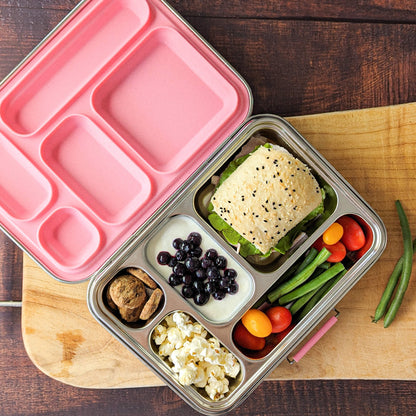 Stainless steel bento lunchbox | 5 compartments | rose