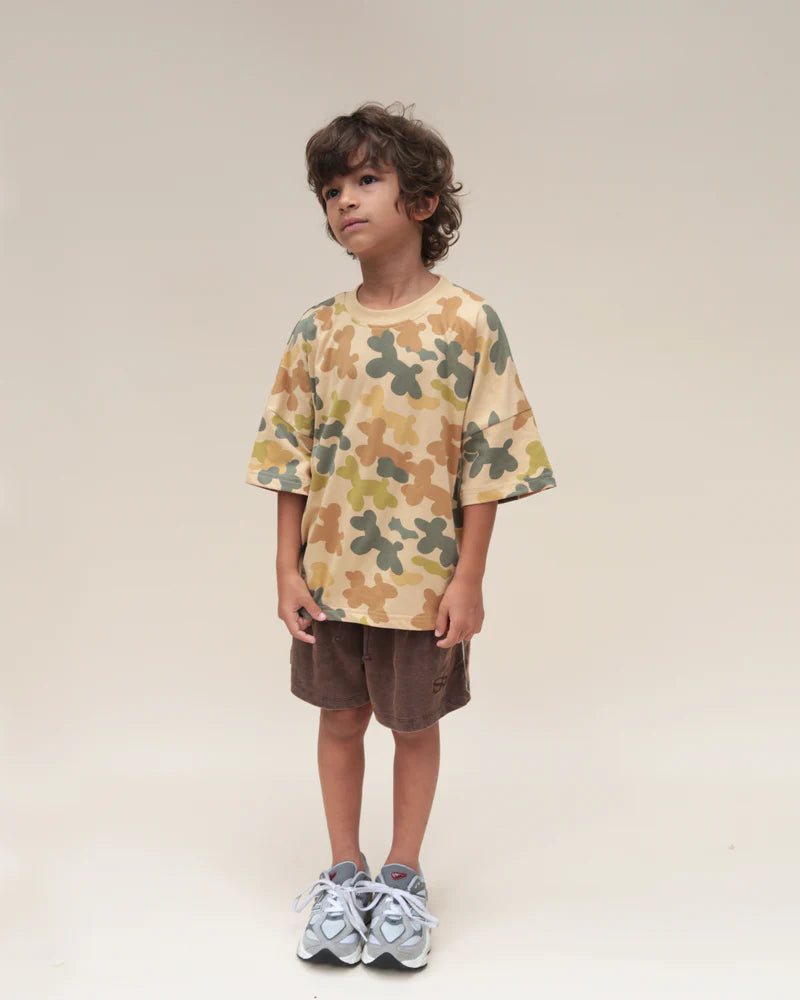 Oversized tee | dog balloon camo