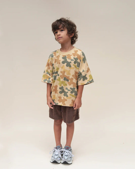 Oversized tee | dog balloon camo