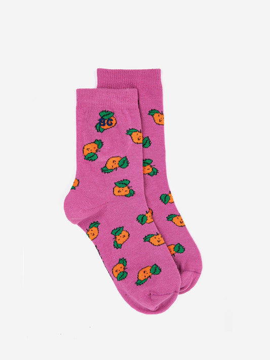 Tangerine all over short socks | kids