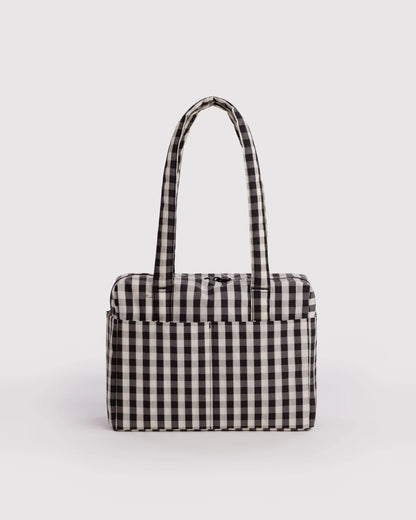 Everyday cloud bag | black and cream gingham