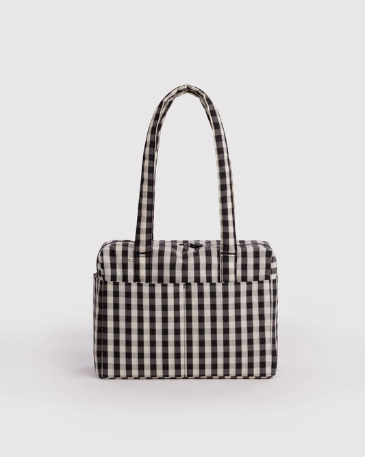 Everyday cloud bag | black and cream gingham