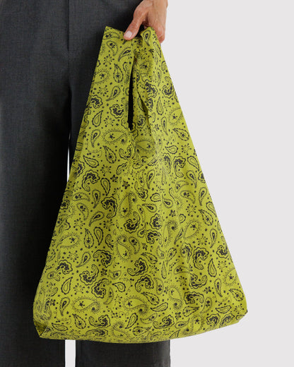 Standard Baggu | chartreuse paisley