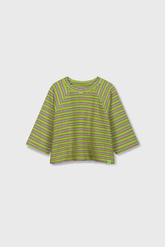 Terry Raglan Top | sprout stripe