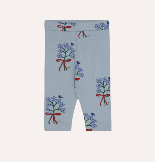 Bouquets Light Blue Baby Leggings