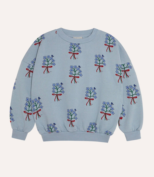 Bouquets Light Blue Sweatshirt