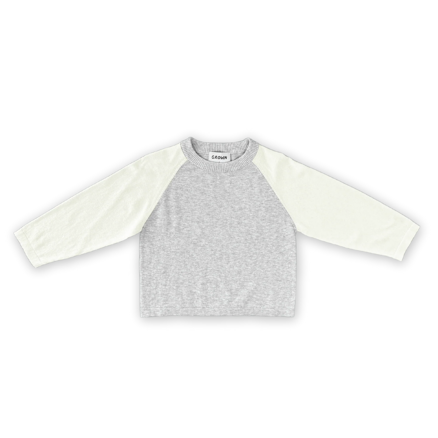 Raglan long sleeve tee | milk grey marle